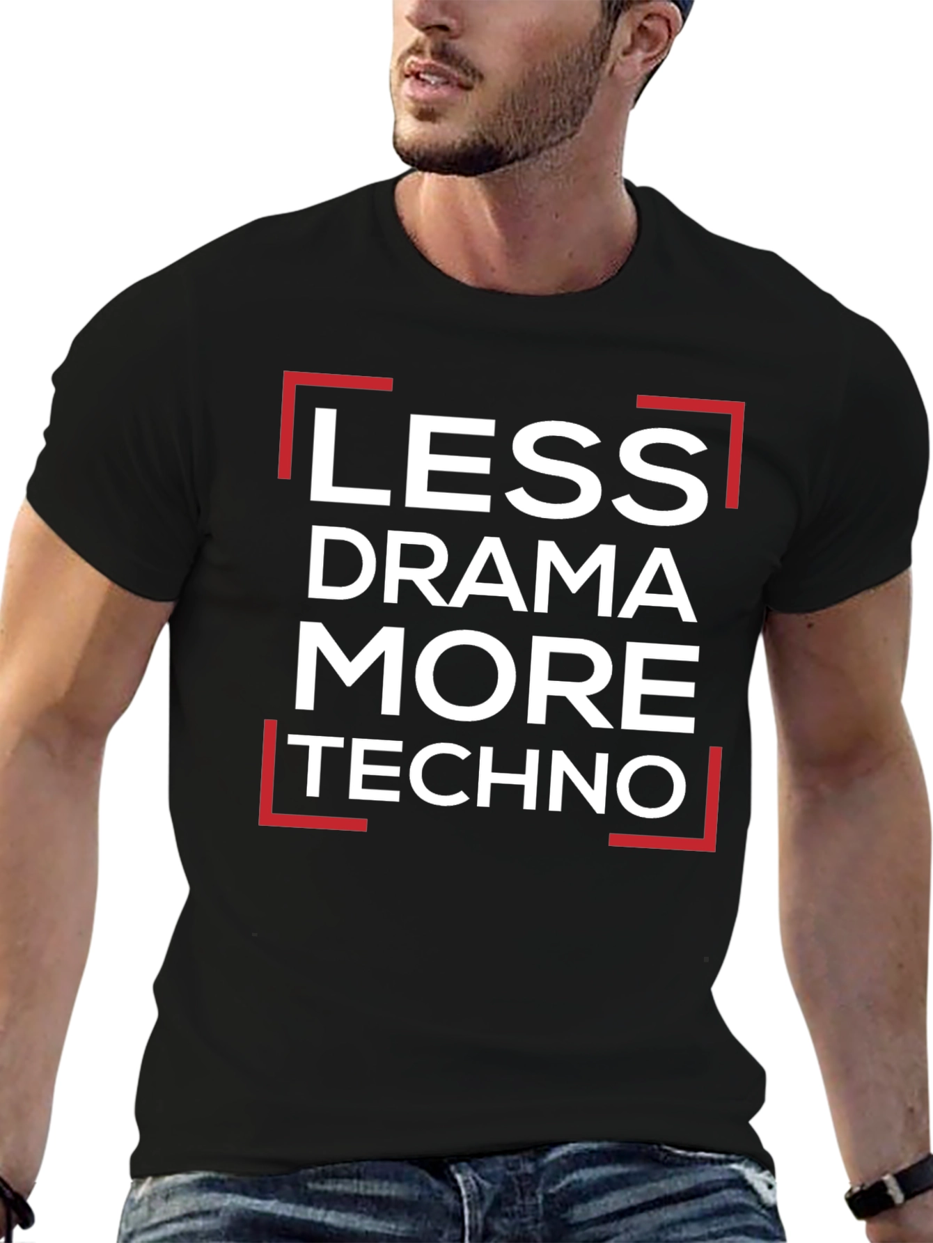 Less Drama More Techno Graphic Tee