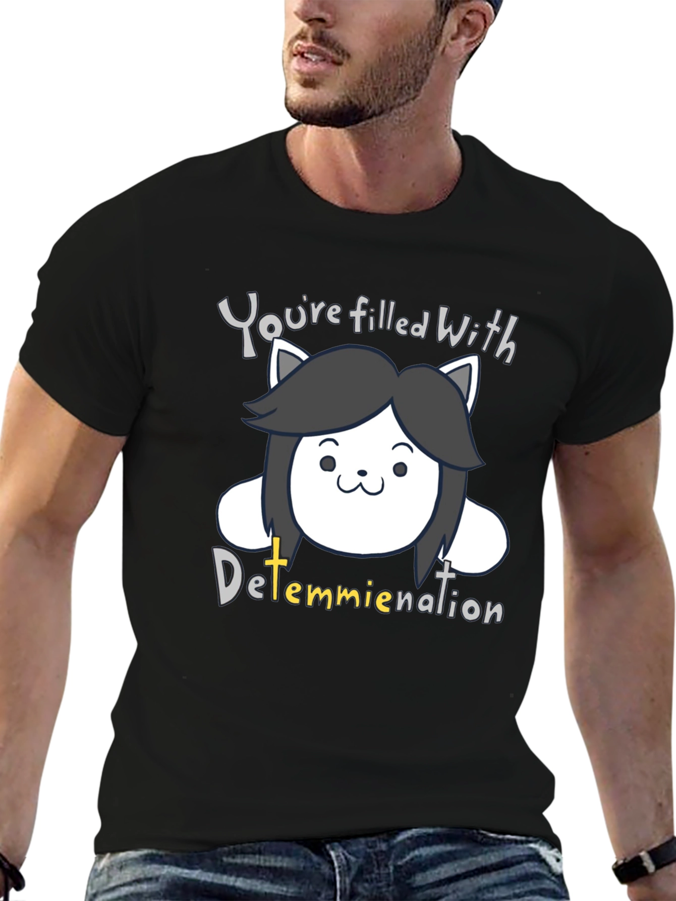 Temmie Determination T-Shirt - Undertale Inspired Design