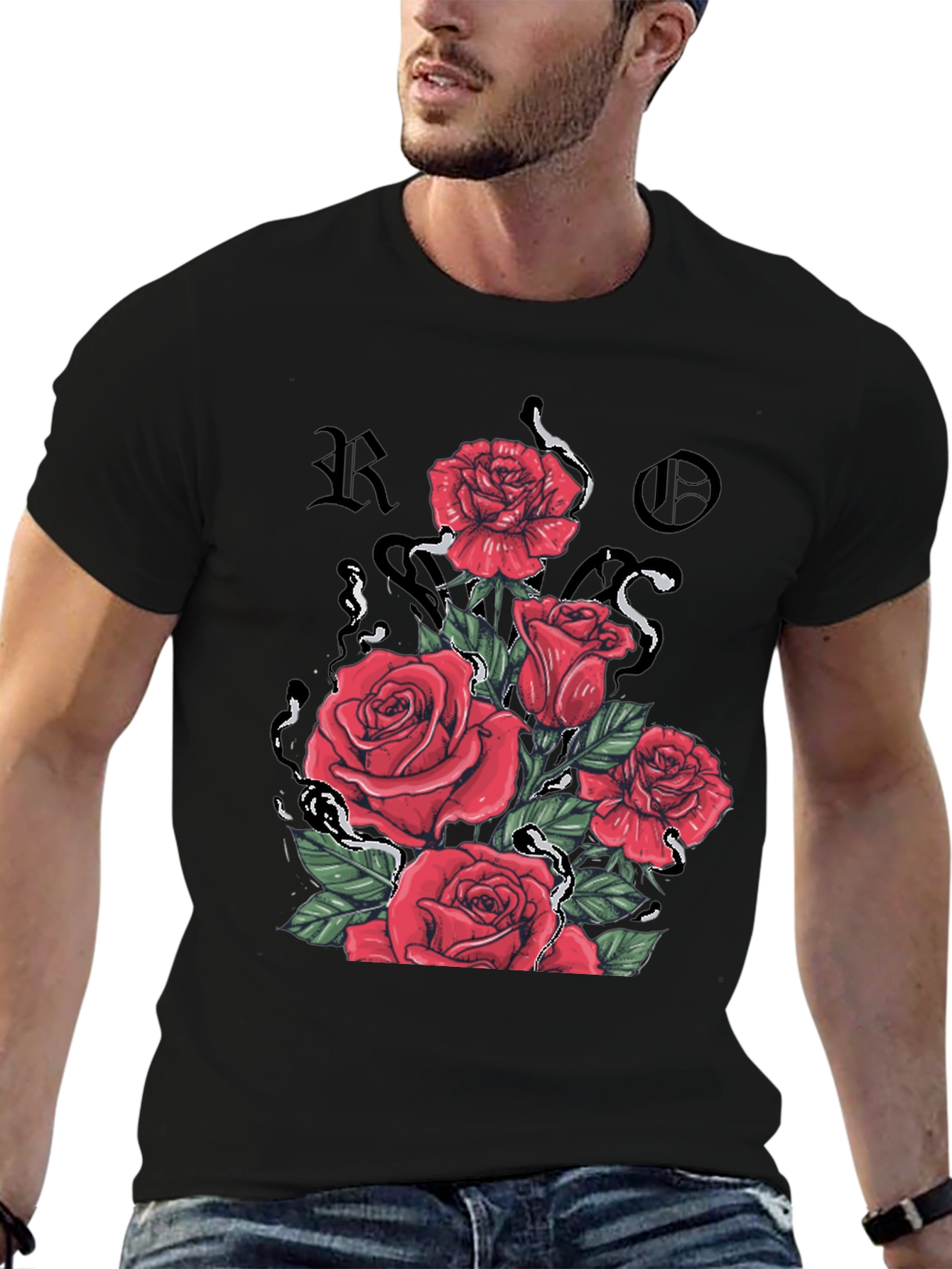 Gothic Roses Graphic Tee