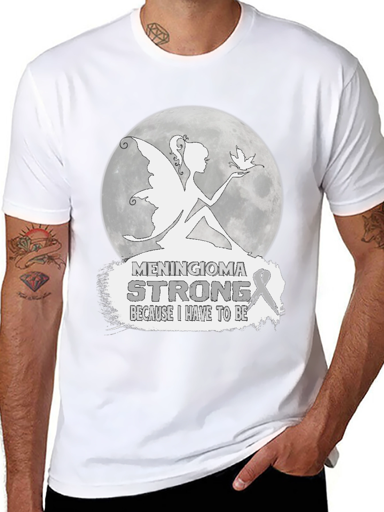 Meningioma Strong Fairy T-Shirt - Support Awareness