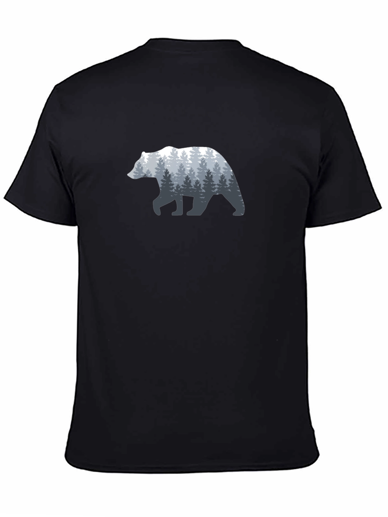 Nature Bear Graphic Tee - Mens Black T-Shirt