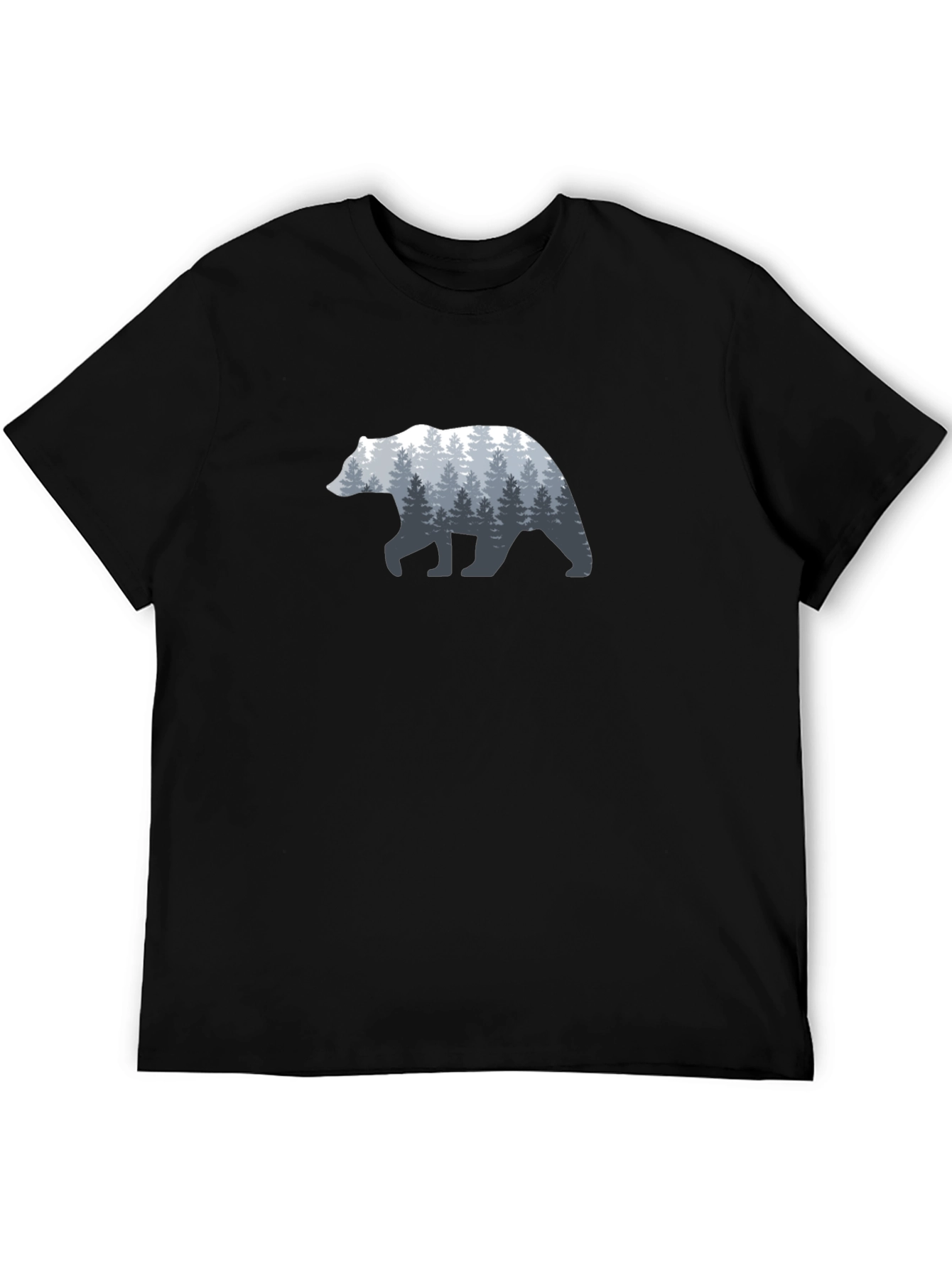 Nature Bear Graphic Tee - Mens Black T-Shirt