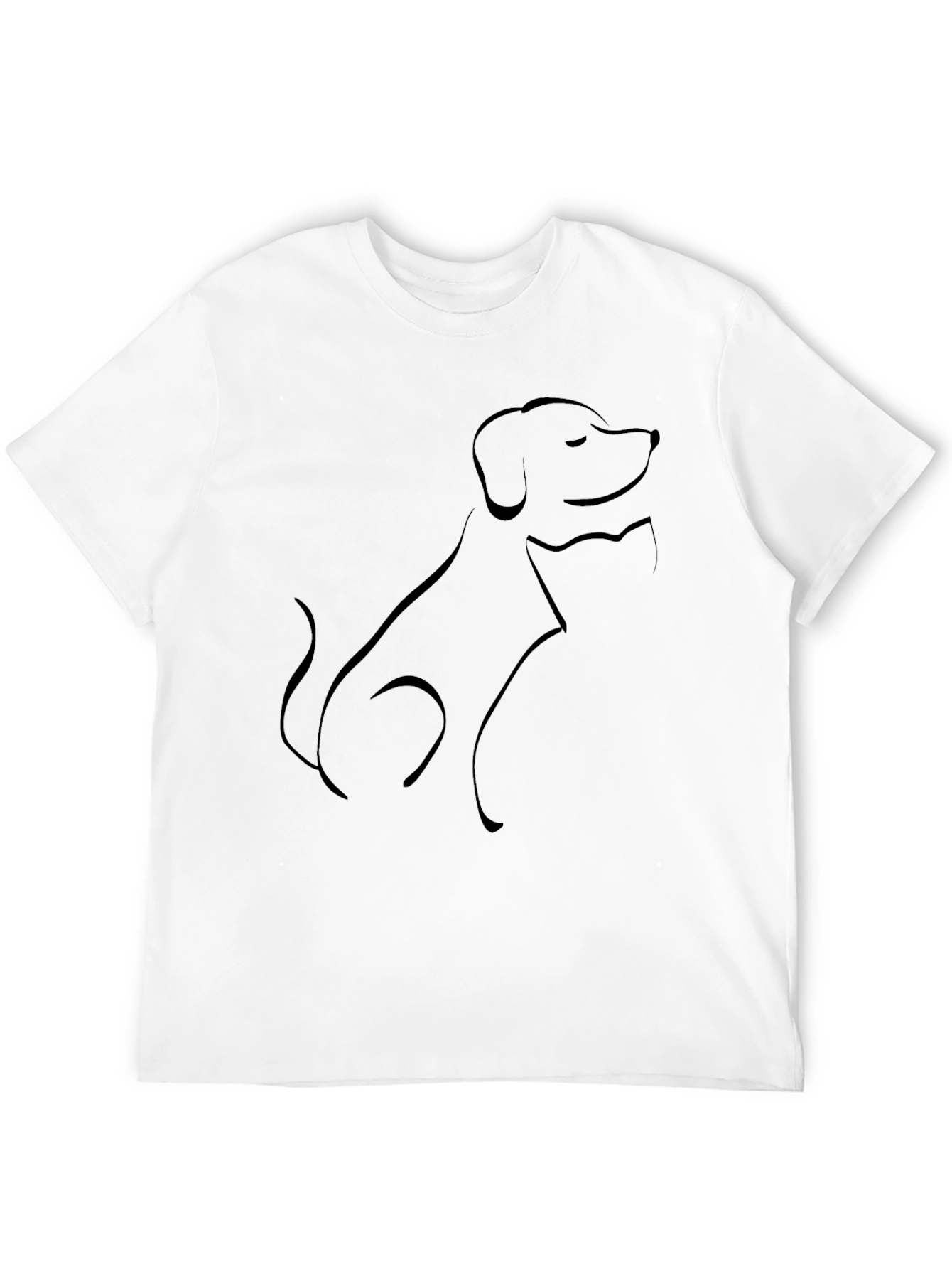 Black Cat & Dog Outline Graphic Tee