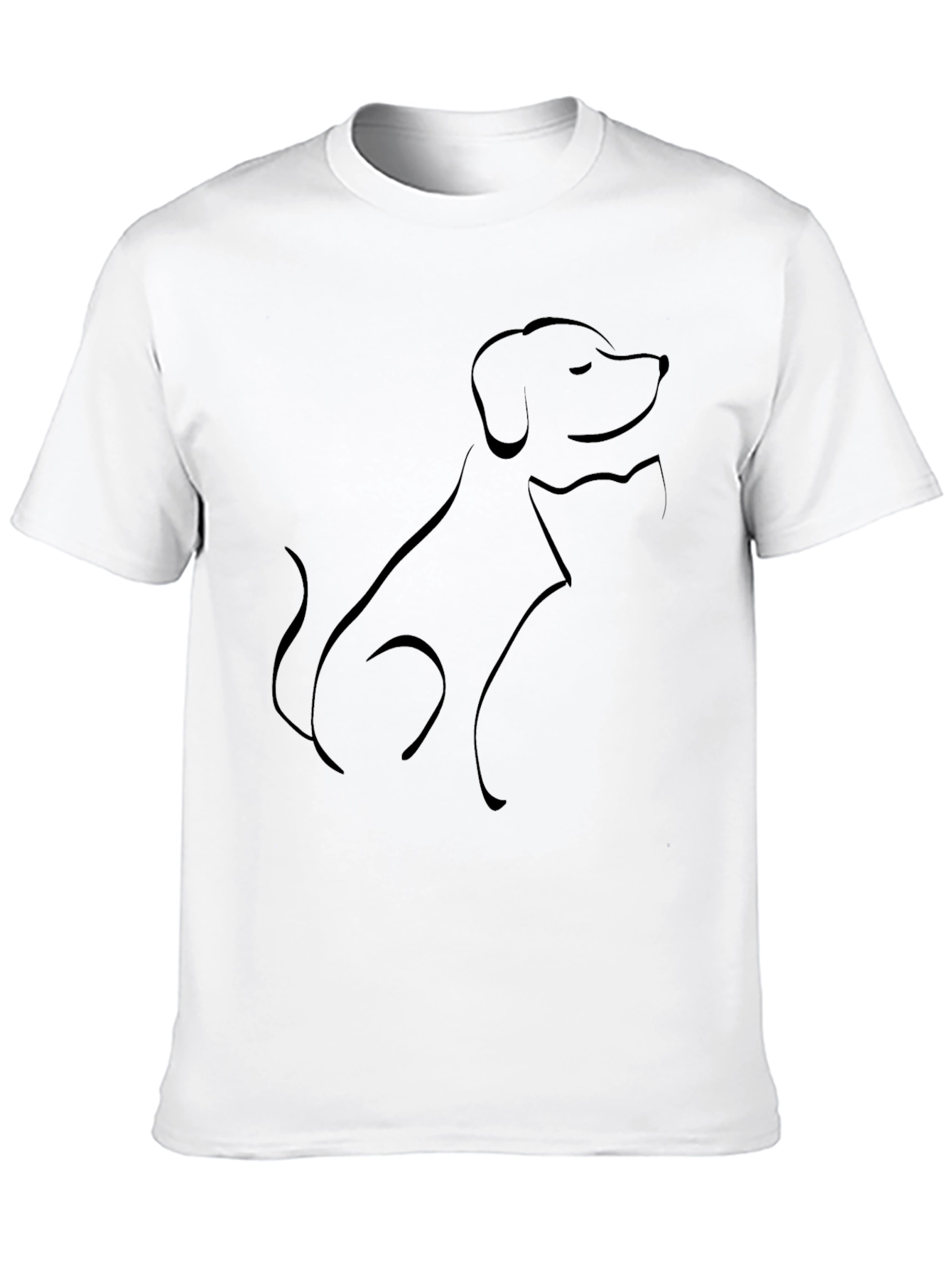 Black Cat & Dog Outline Graphic Tee