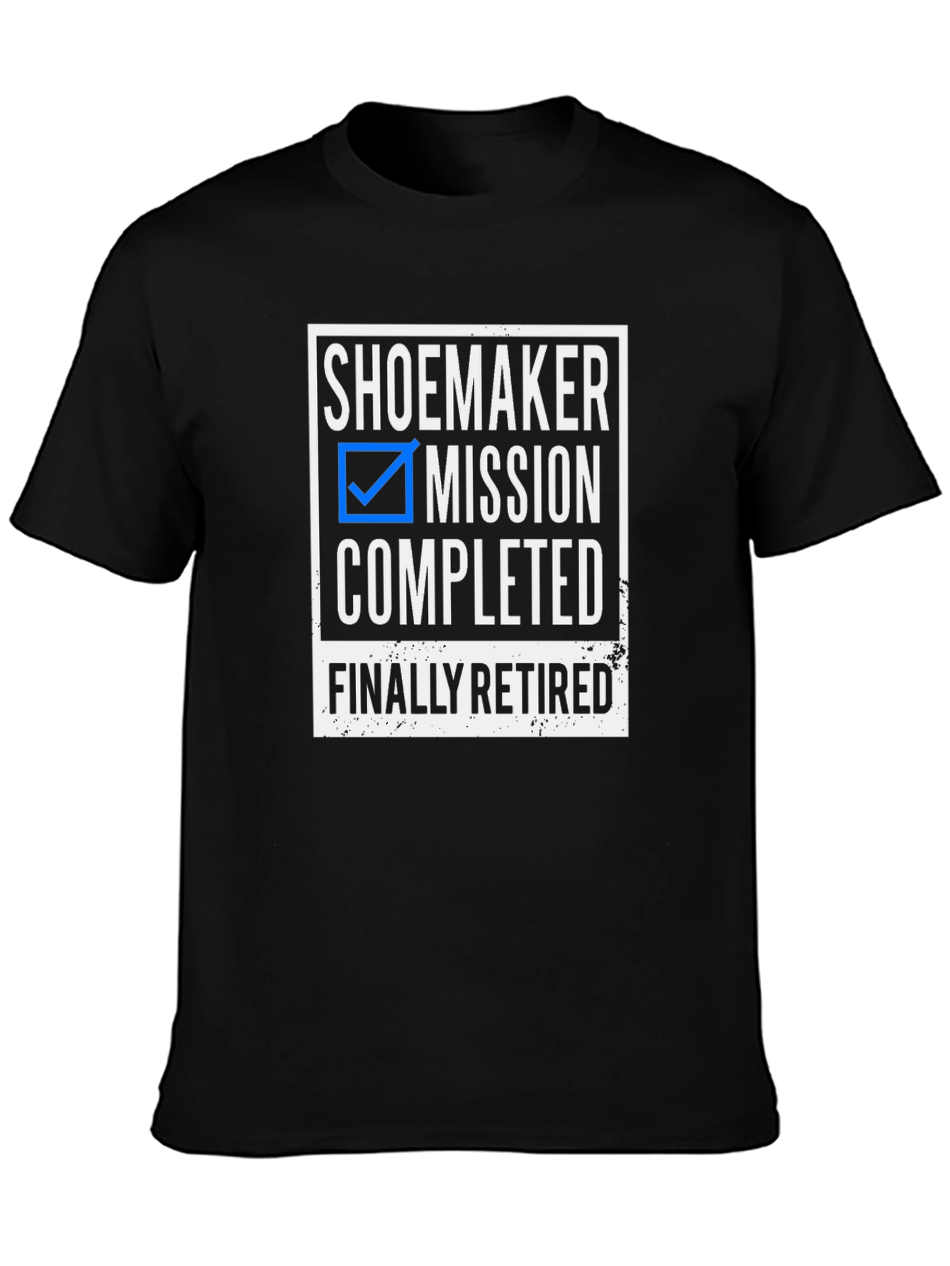 Shoemaker Mission Completed Retired Black T-Shirt