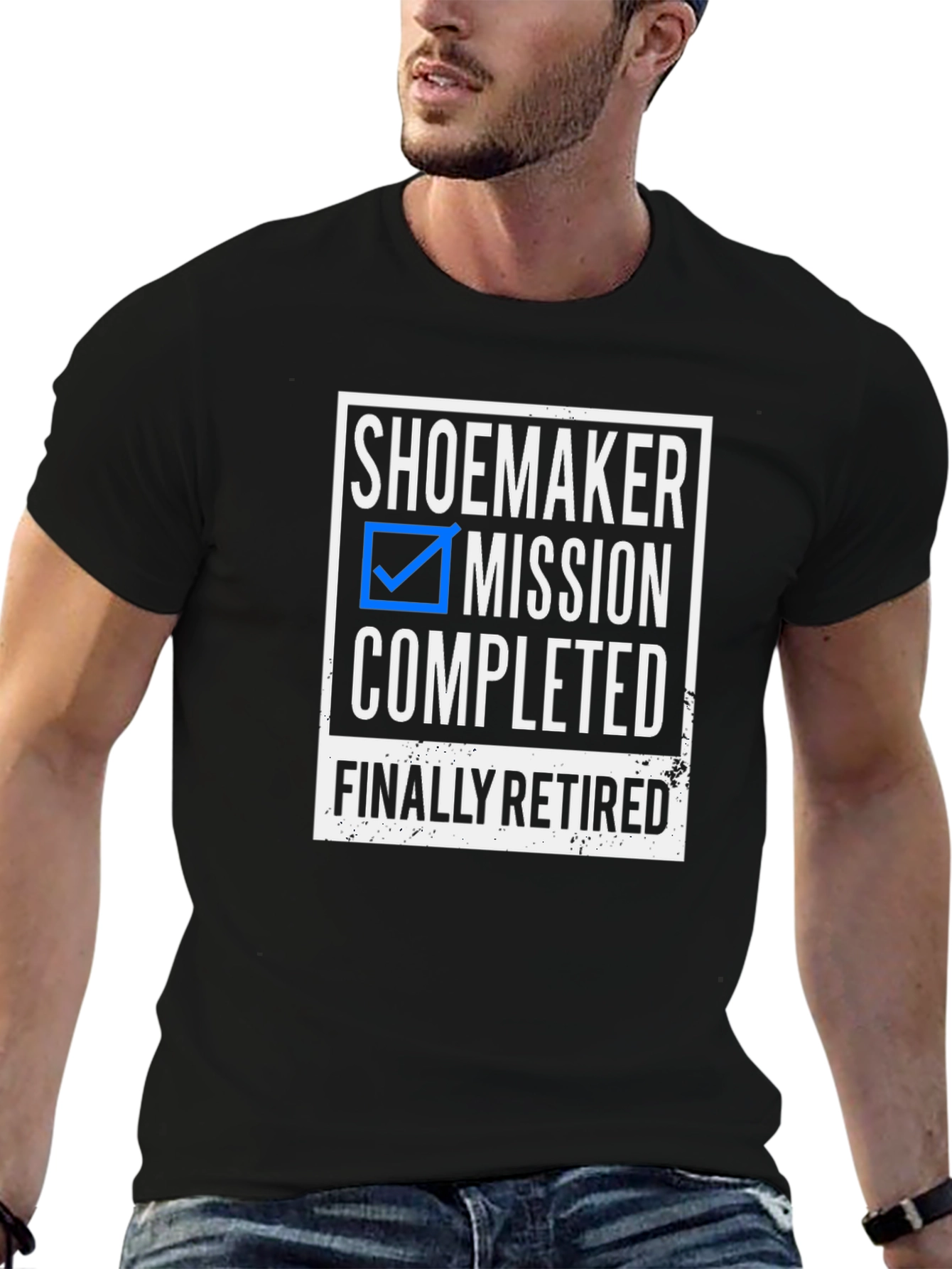 Shoemaker Mission Completed Retired Black T-Shirt