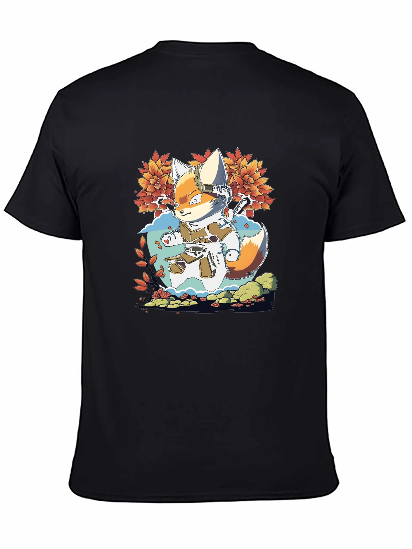 Fox Ninja Graphic Tee - Mens Black T-Shirt