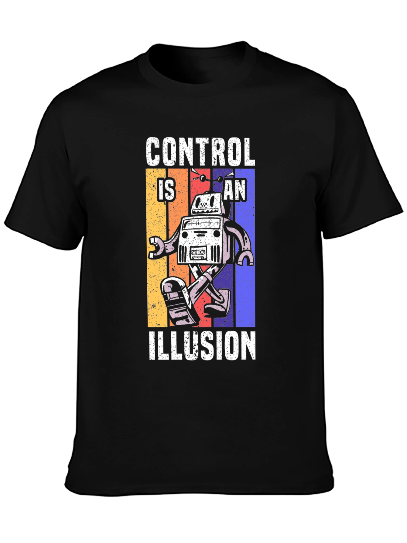 Control is an Illusion Robot Graphic T-Shirt