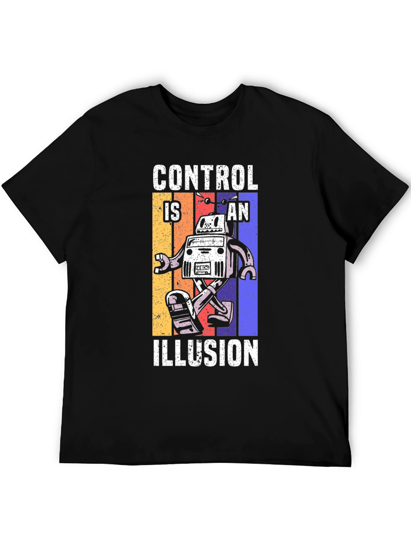 Control is an Illusion Robot Graphic T-Shirt