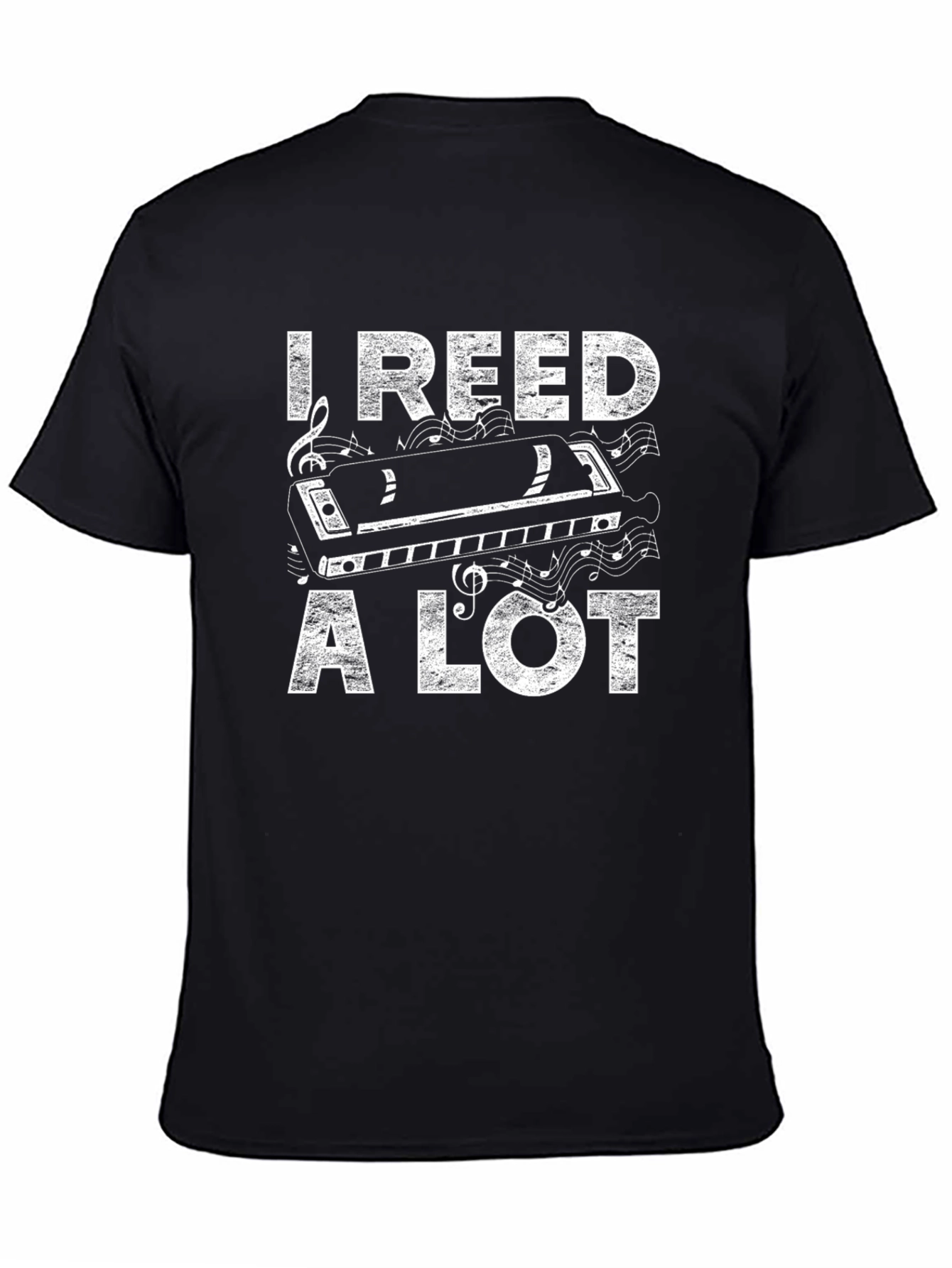 I Reed A Lot Harmonica Graphic T-Shirt