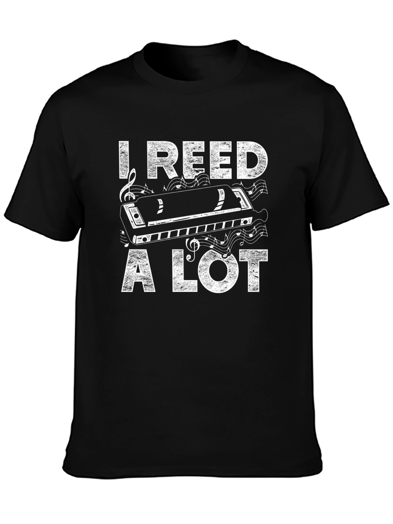 I Reed A Lot Harmonica Graphic T-Shirt