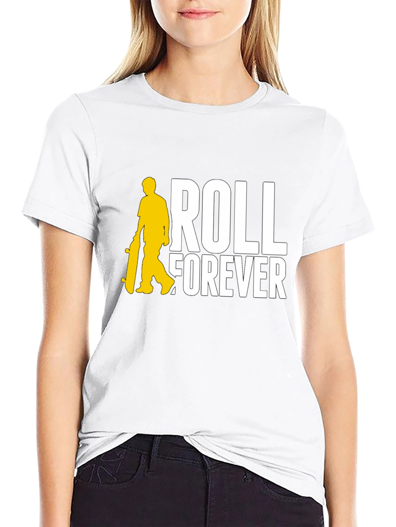 Roll Forever Black Graphic Tee