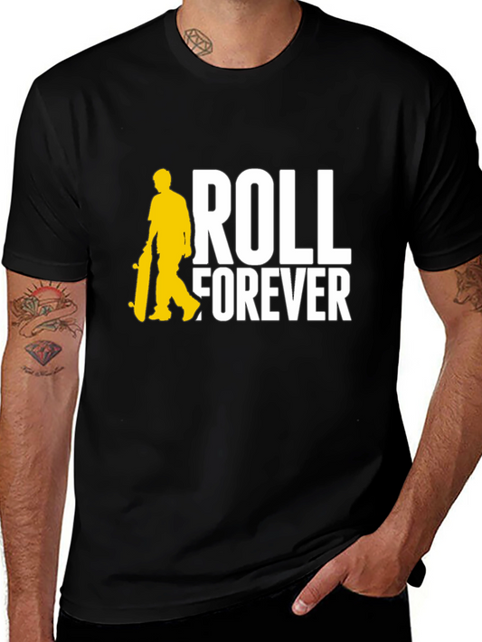 Roll Forever Black Graphic Tee