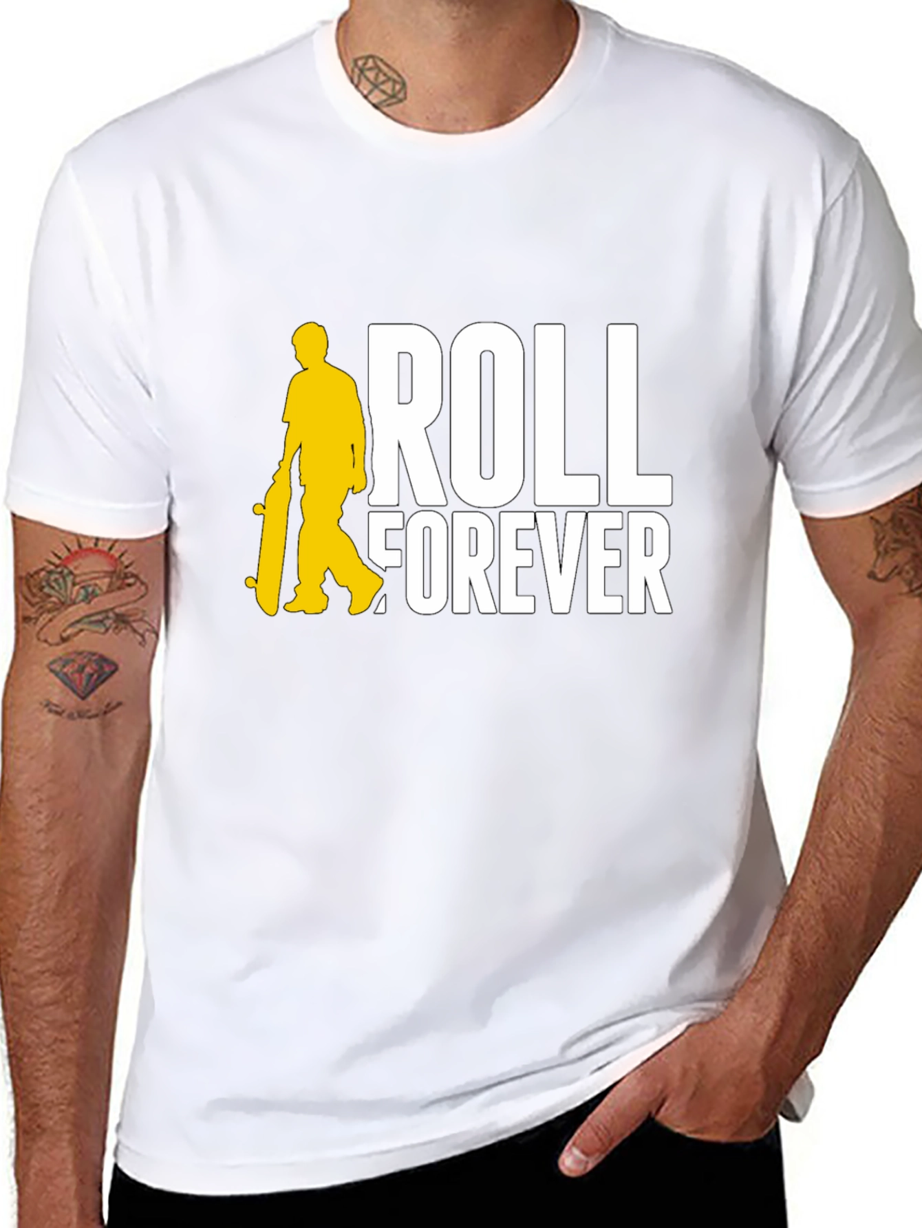 Roll Forever Black Graphic Tee