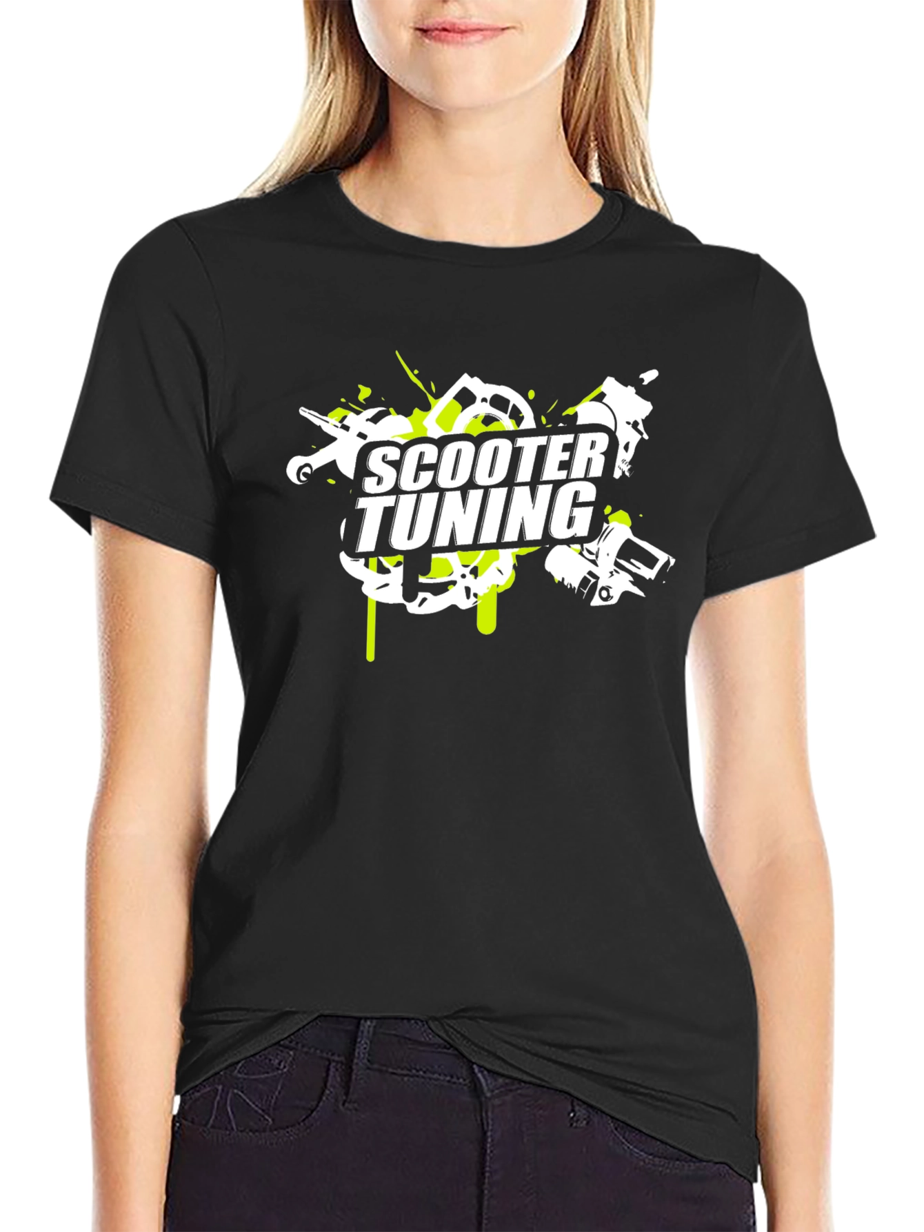 Scooter Tuning Graphic Tee - Black