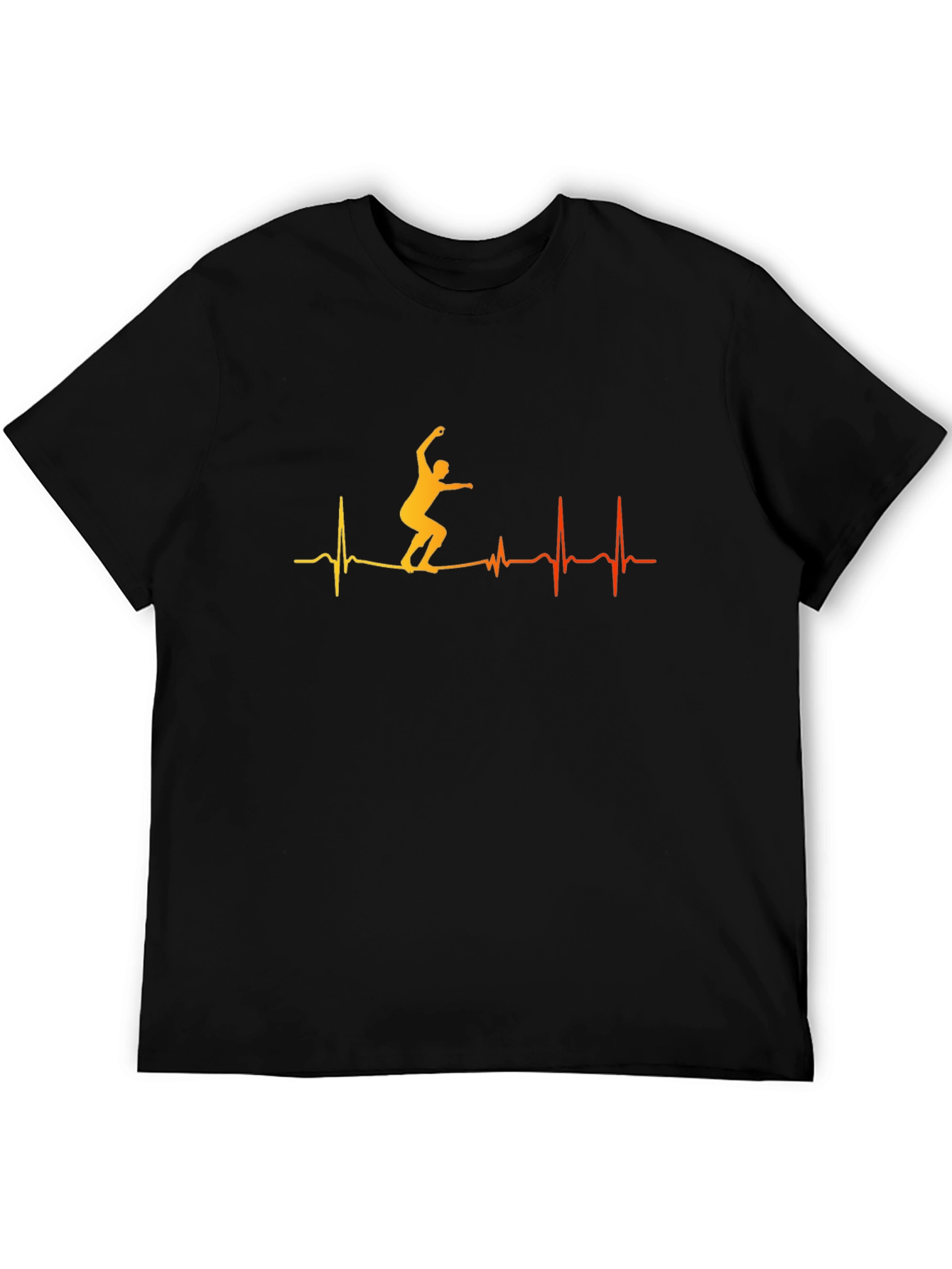 Heartbeat Slackline T-Shirt - Black Graphic Tee