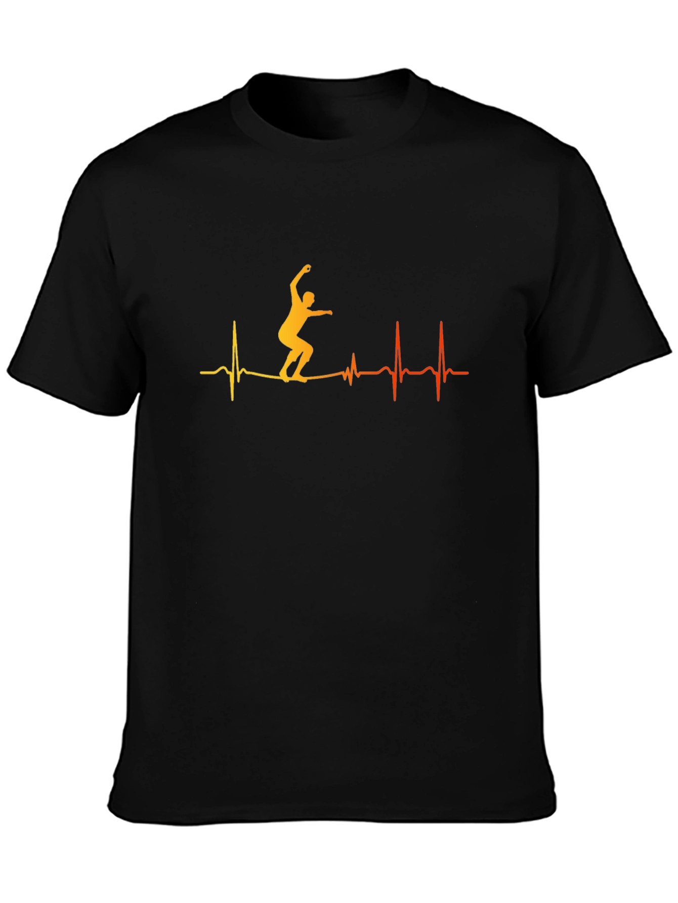 Heartbeat Slackline T-Shirt - Black Graphic Tee