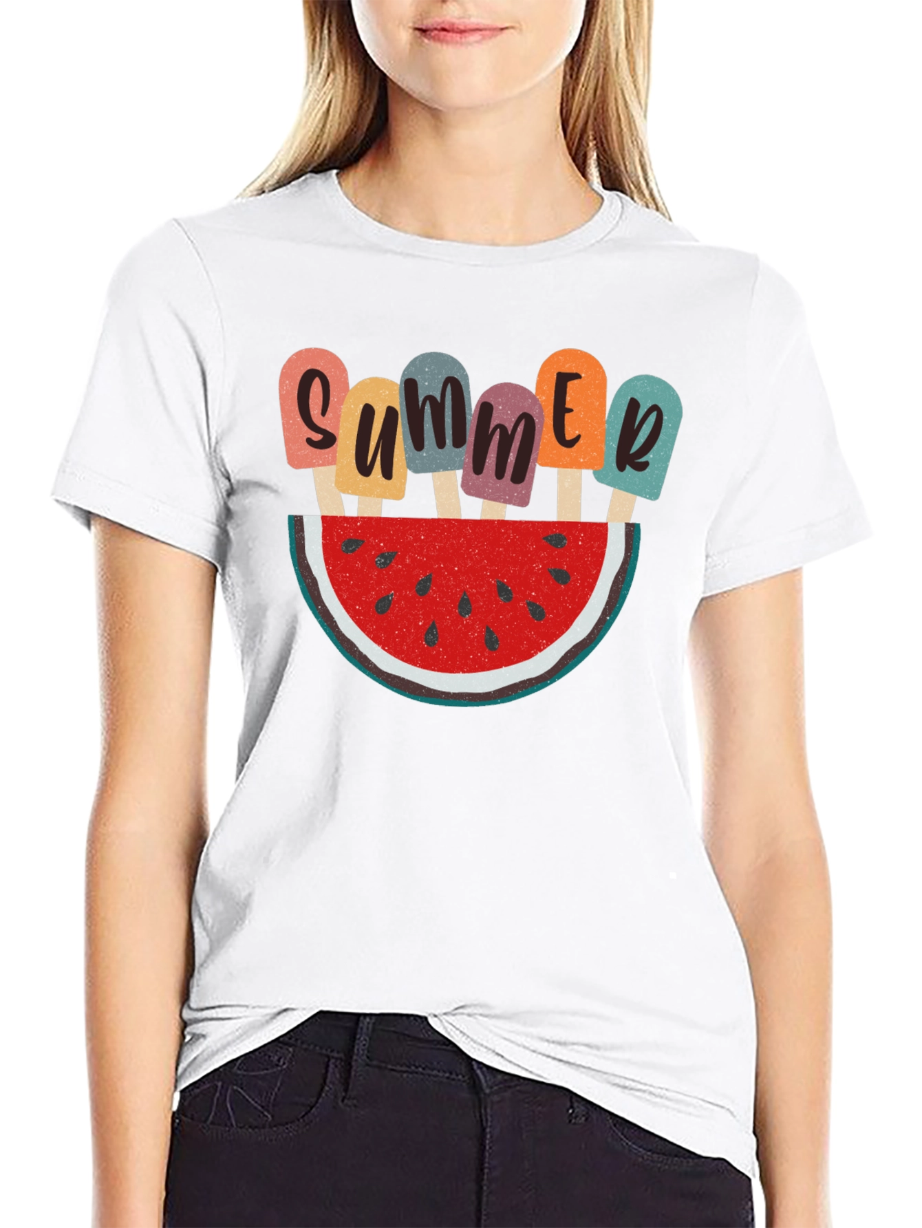 Summer Watermelon Popsicle Graphic Tee