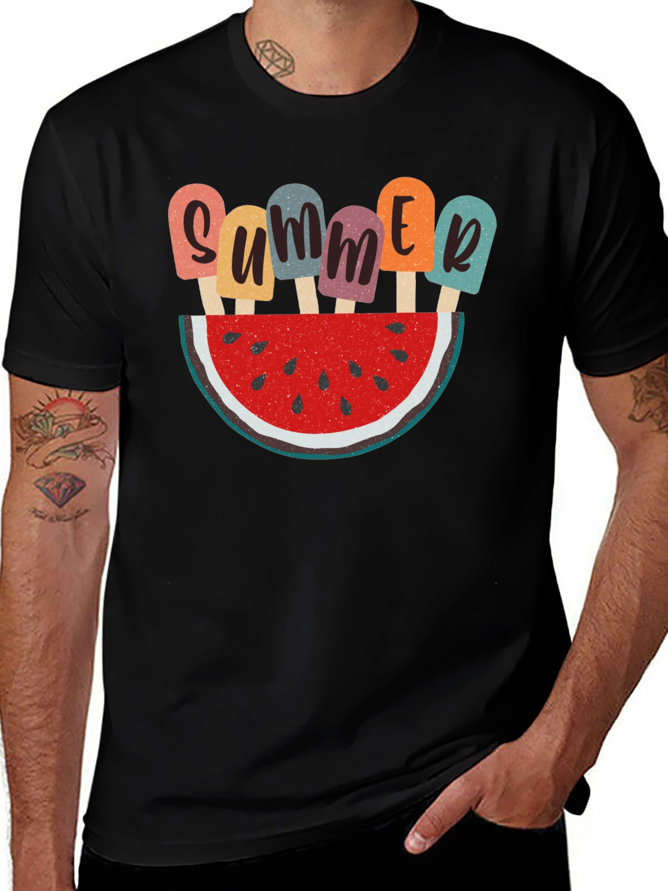 Summer Watermelon Popsicle Graphic Tee