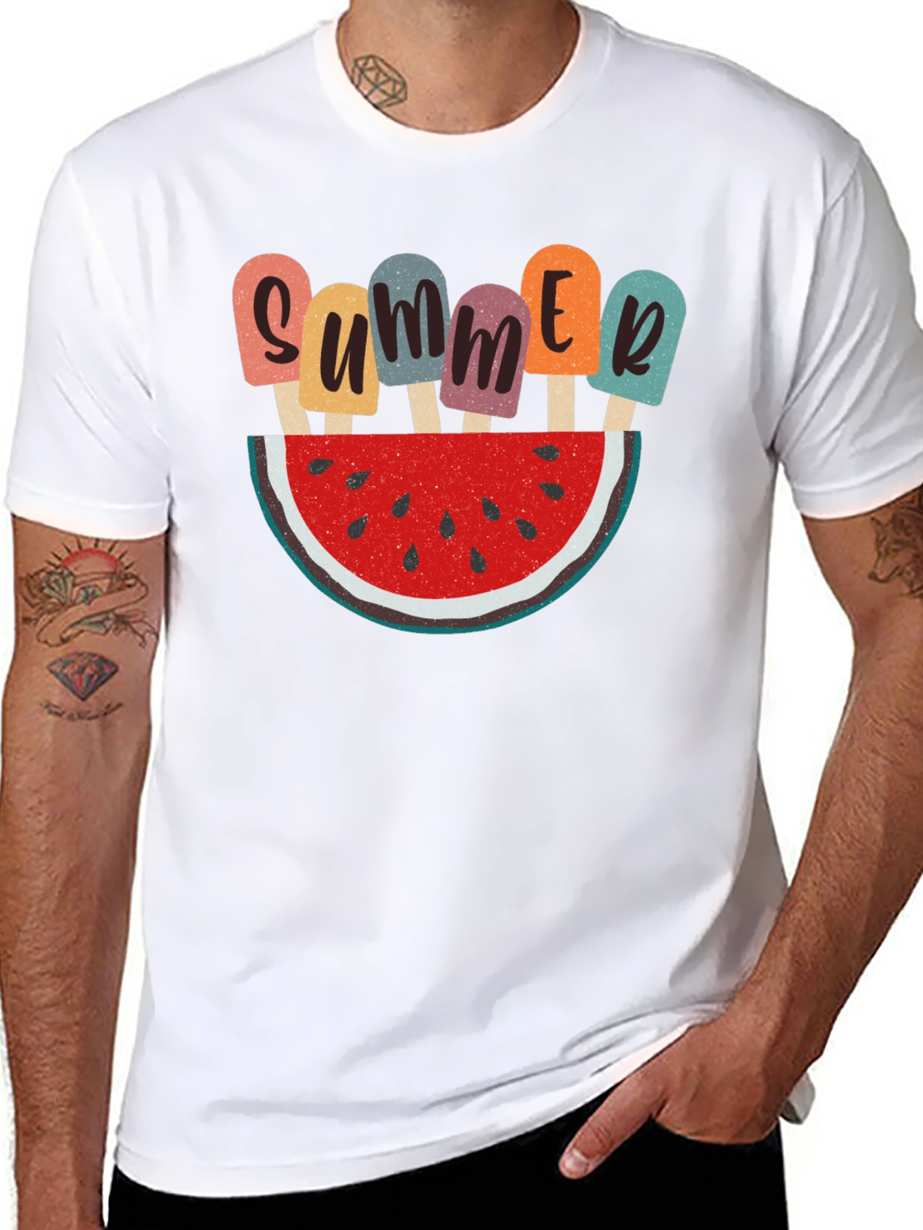 Summer Watermelon Popsicle Graphic Tee