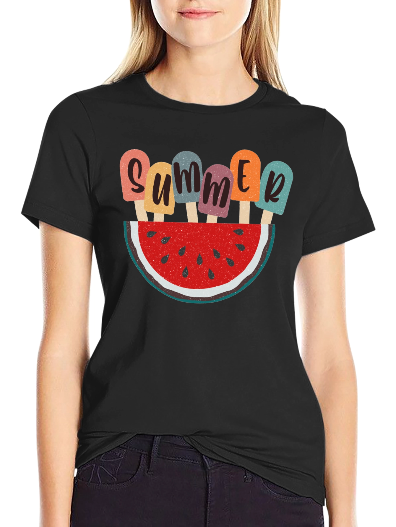 Summer Watermelon Popsicle Graphic Tee