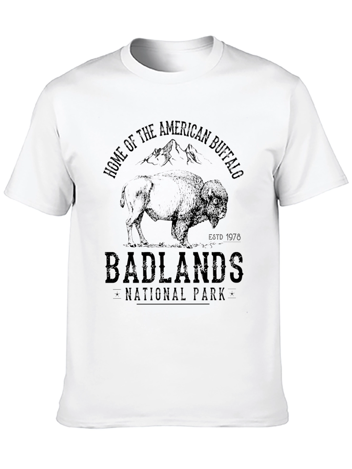 Badlands National Park Buffalo Graphic Tee