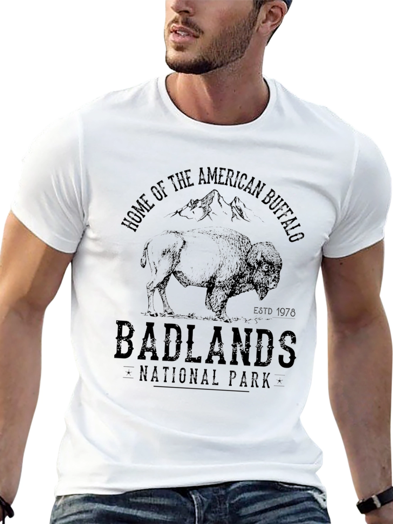 Badlands National Park Buffalo Graphic Tee