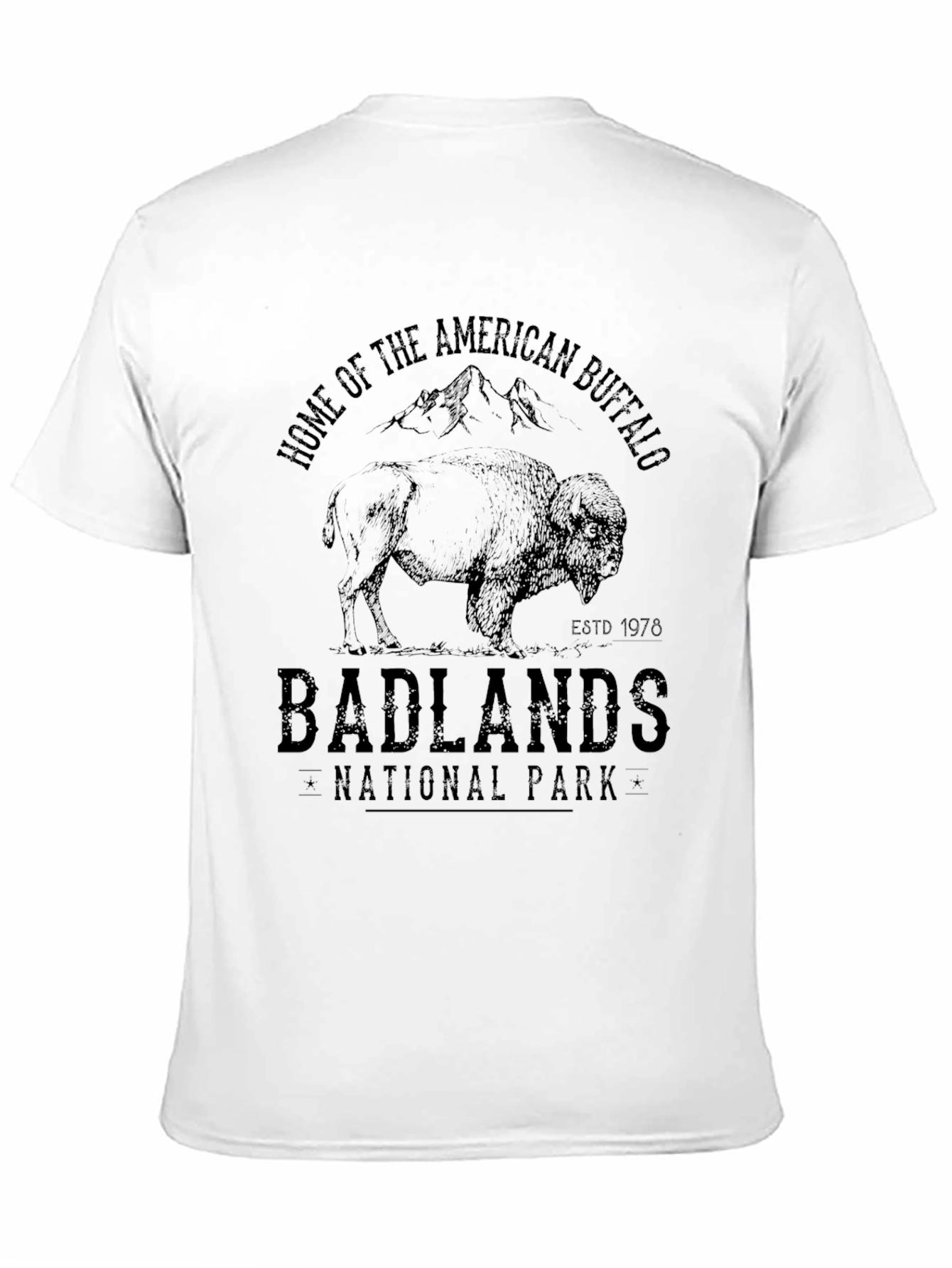 Badlands National Park Buffalo Graphic Tee