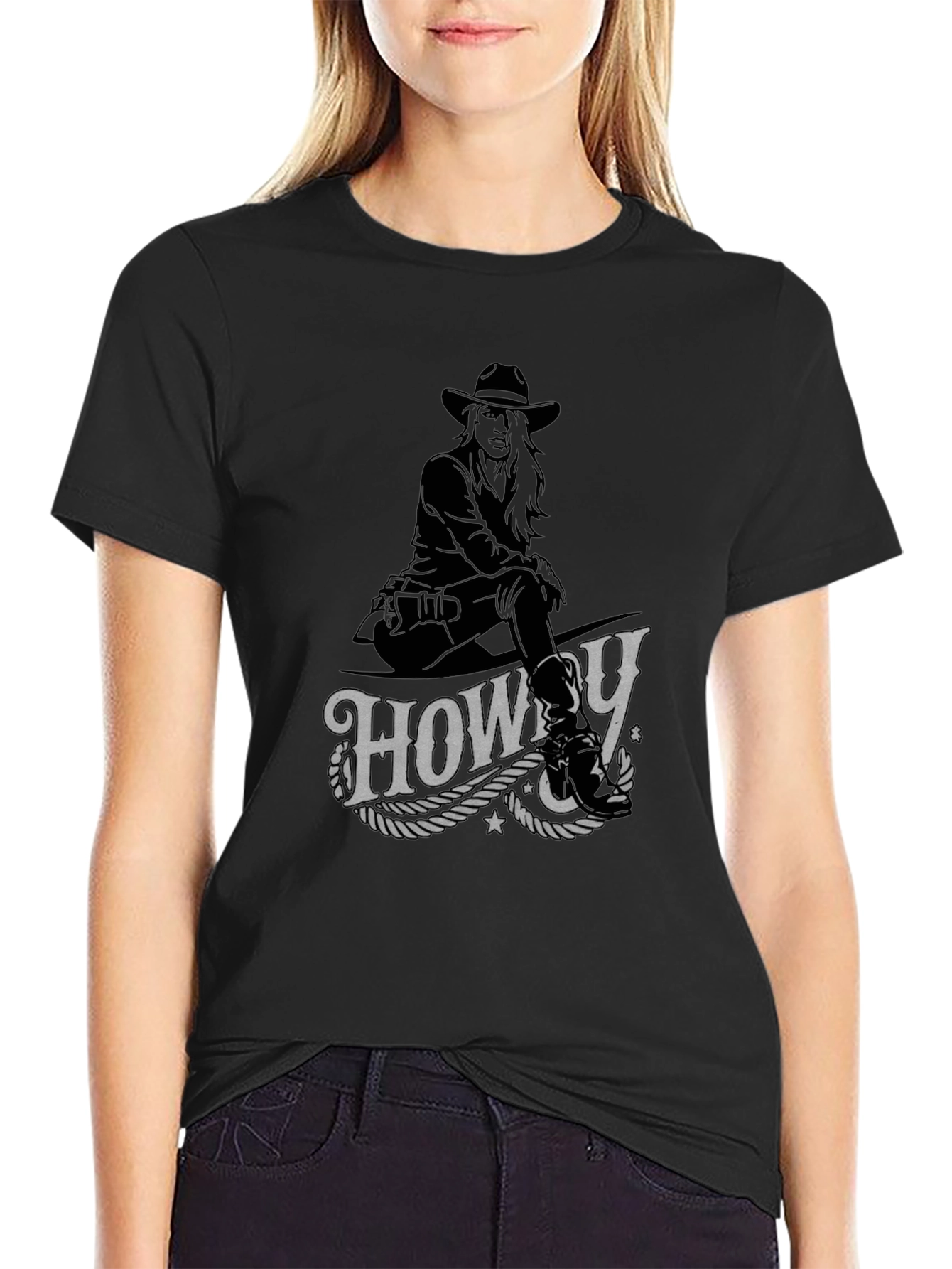 Howdy Cowboy Graphic T-Shirt - Western Style