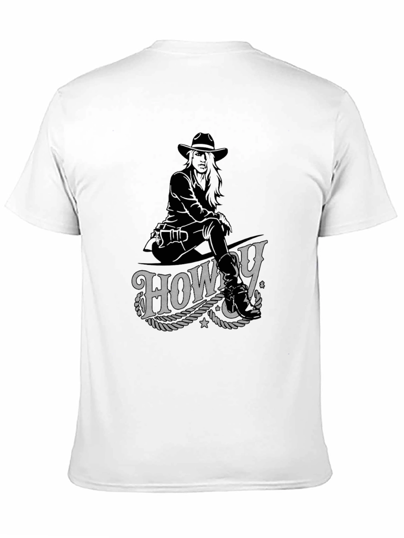Howdy Cowboy Graphic T-Shirt - Western Style