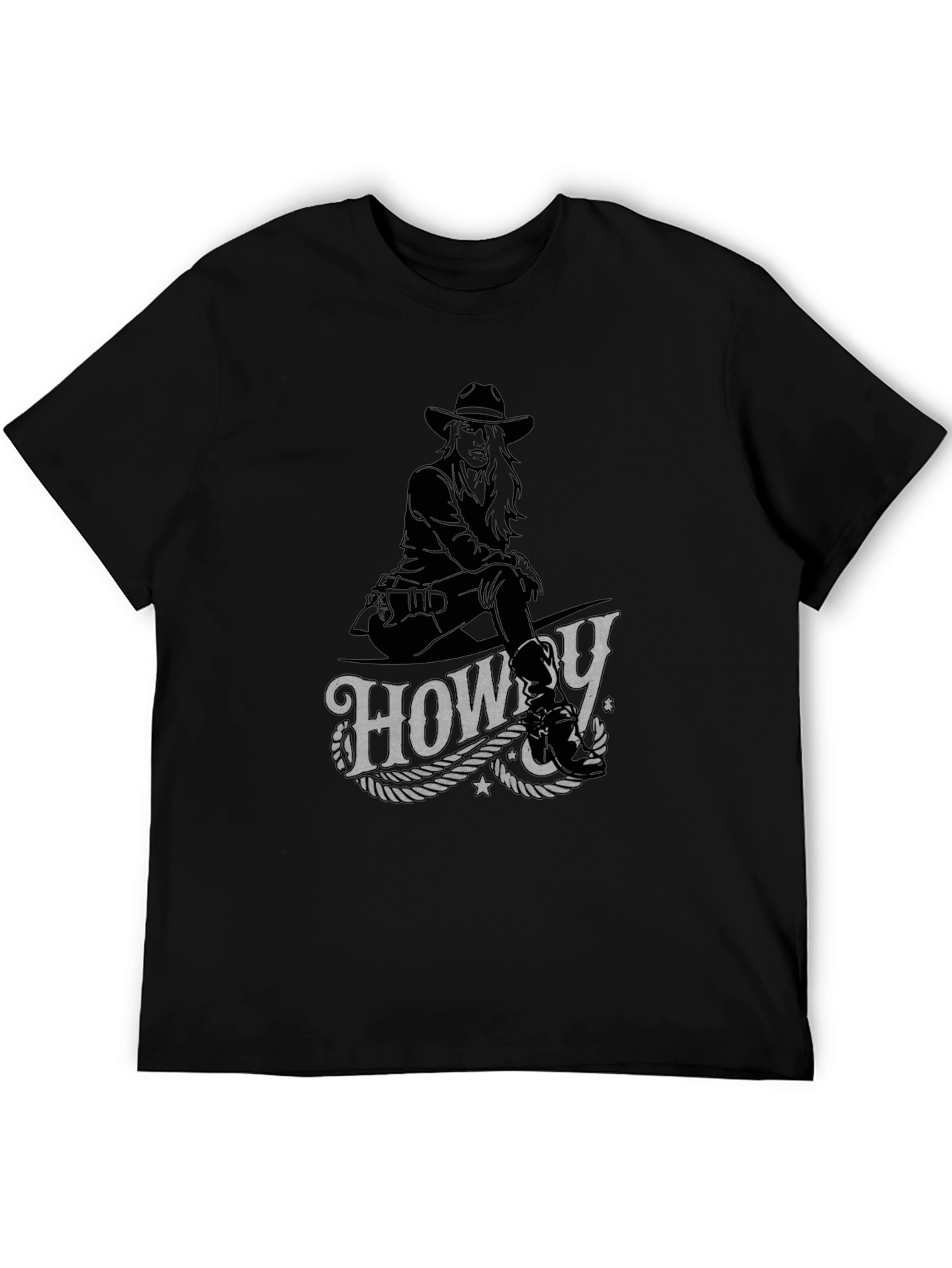 Howdy Cowboy Graphic T-Shirt - Western Style