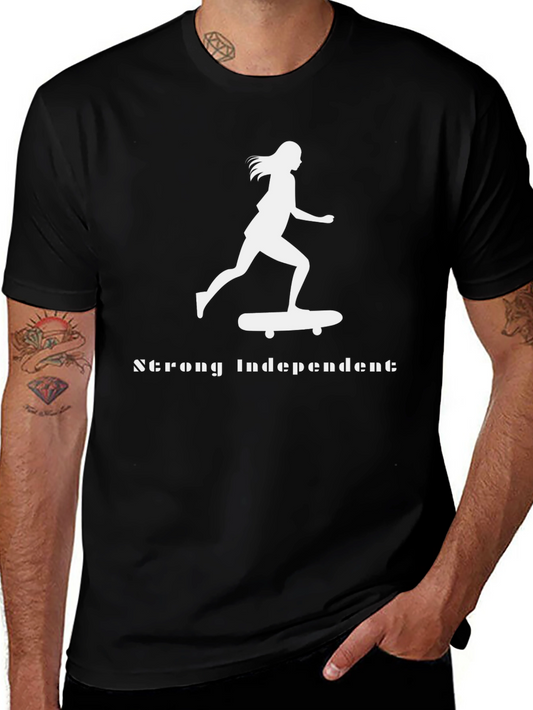Strong Independent Skateboarder Graphic Tee