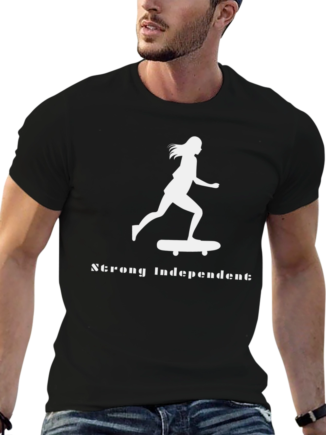 Strong Independent Skateboarder Graphic Tee