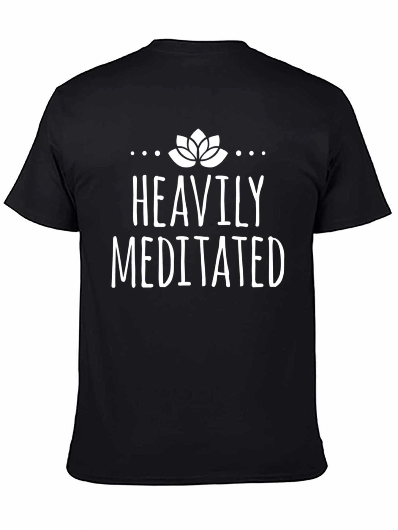 Heavily Meditated Graphic Tee - Black Yoga Shirt