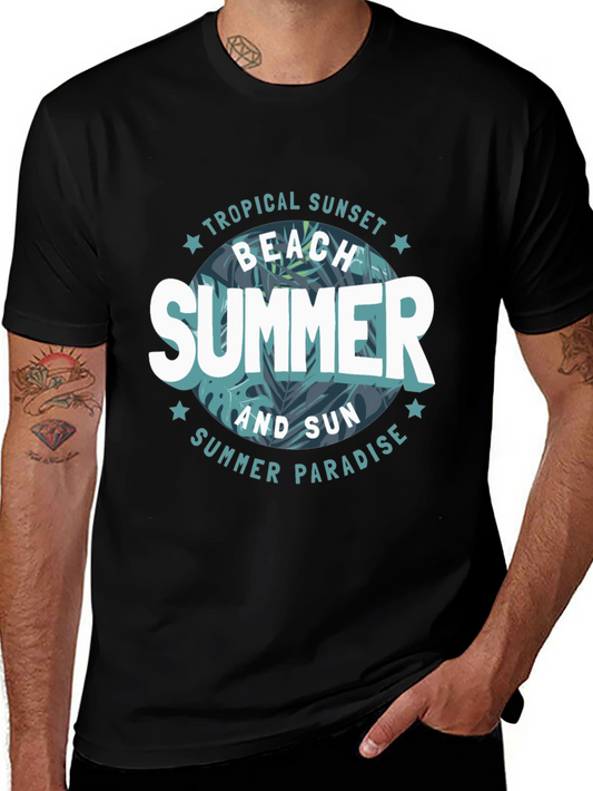 Tropical Summer Graphic Tee - Beach Vibes