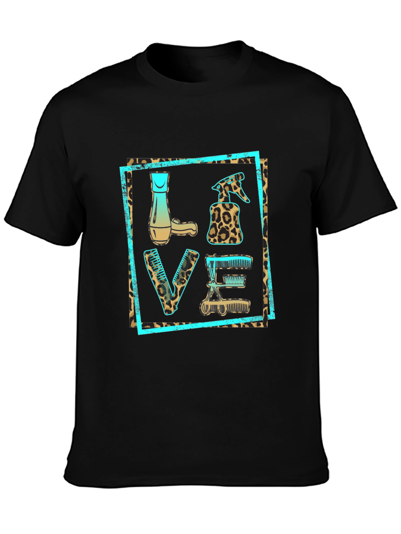 Barber LOVE Leopard Print Tee