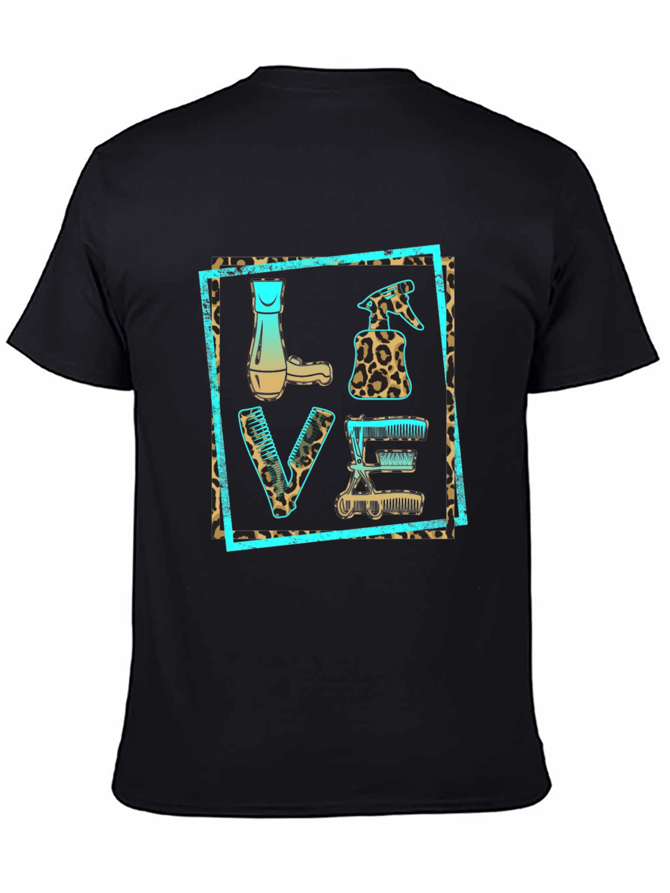 Barber LOVE Leopard Print Tee