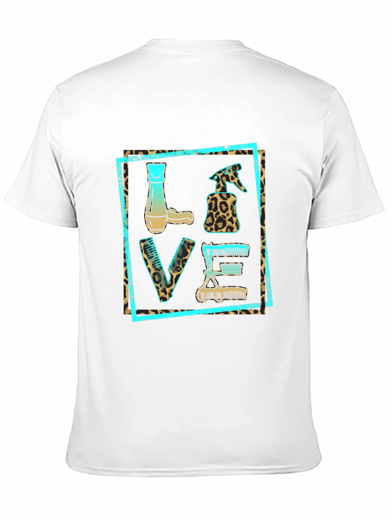 Barber LOVE Leopard Print Tee