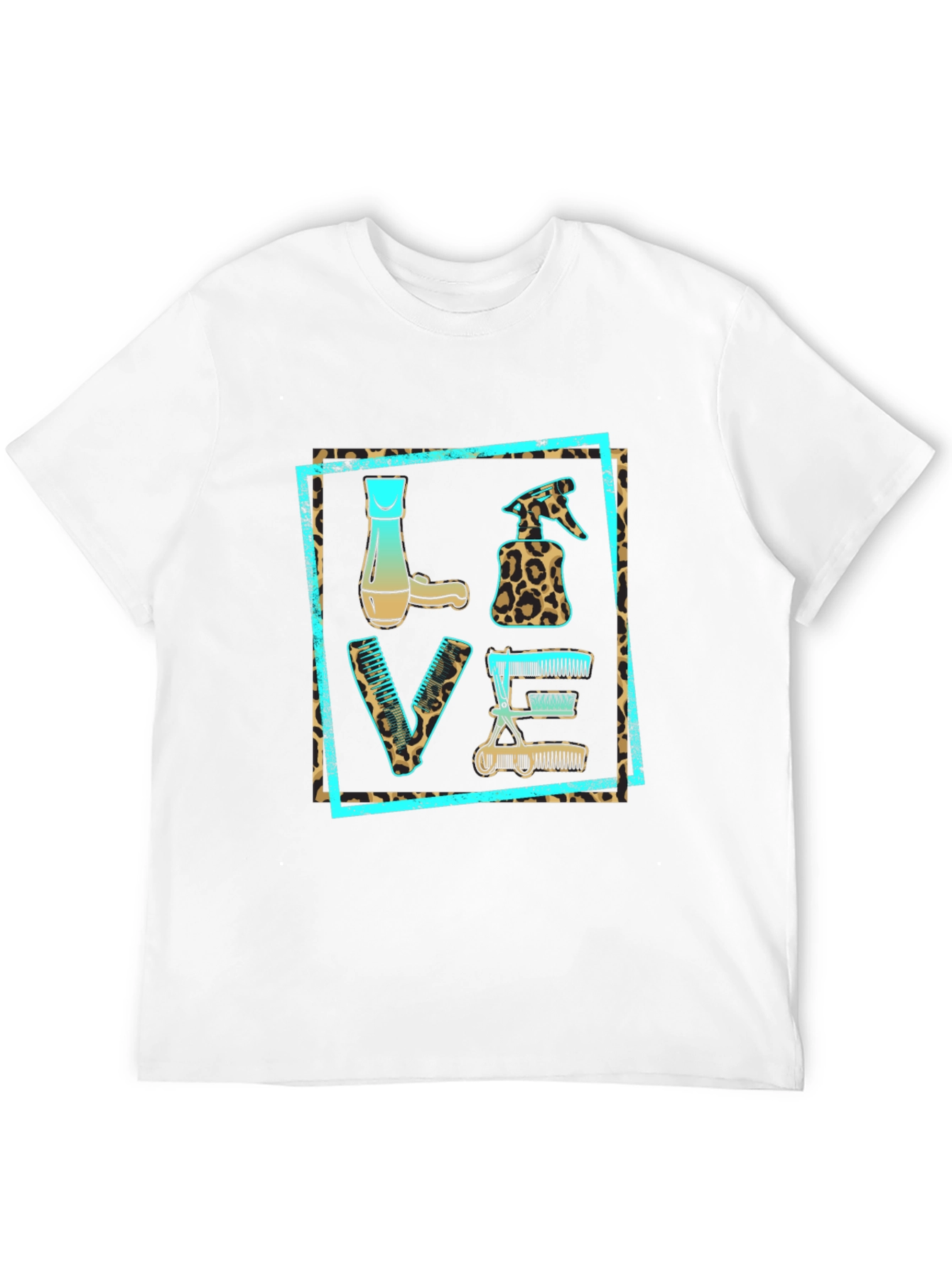 Barber LOVE Leopard Print Tee