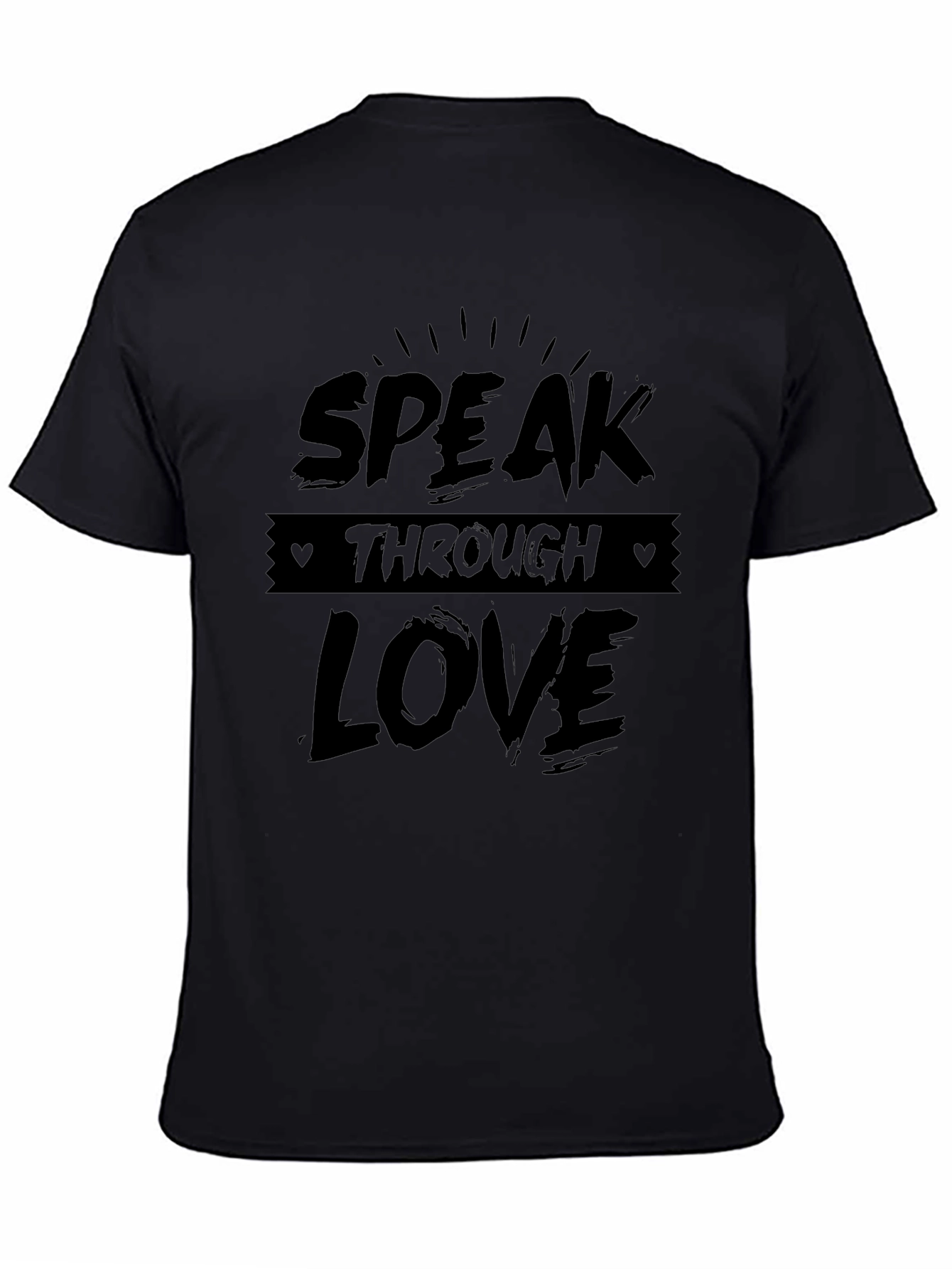 Speak Through Love Black Graphic Tee