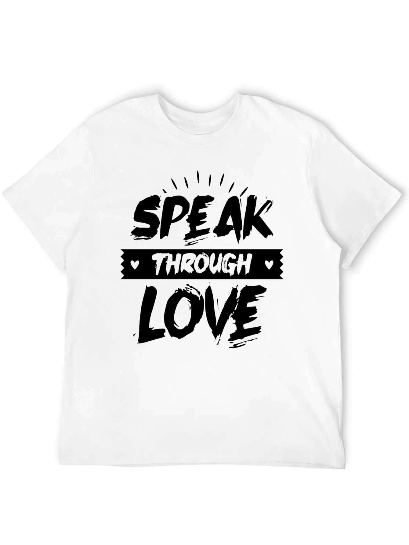 Speak Through Love Black Graphic Tee