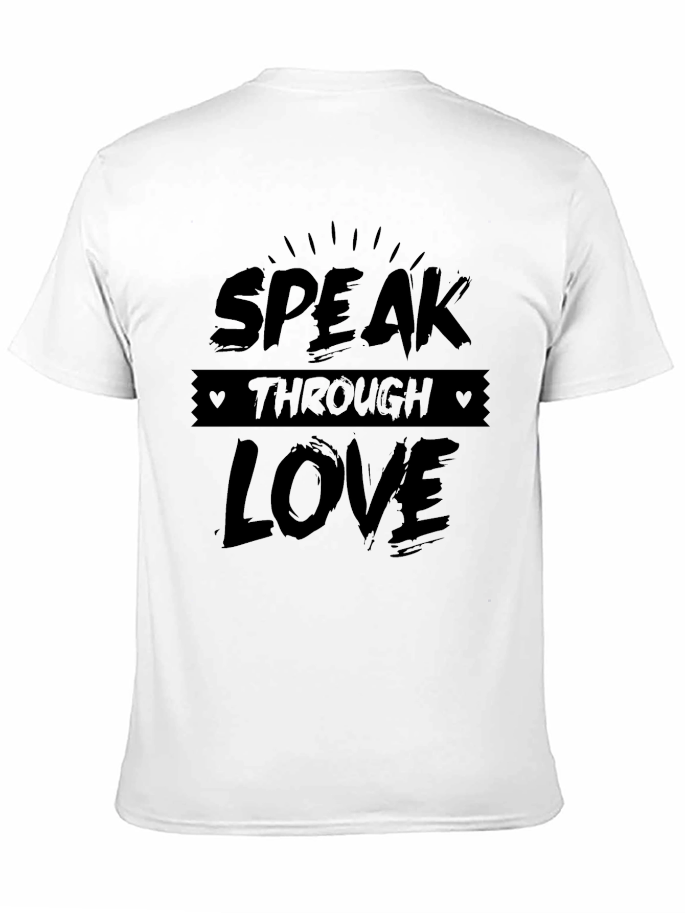 Speak Through Love Black Graphic Tee