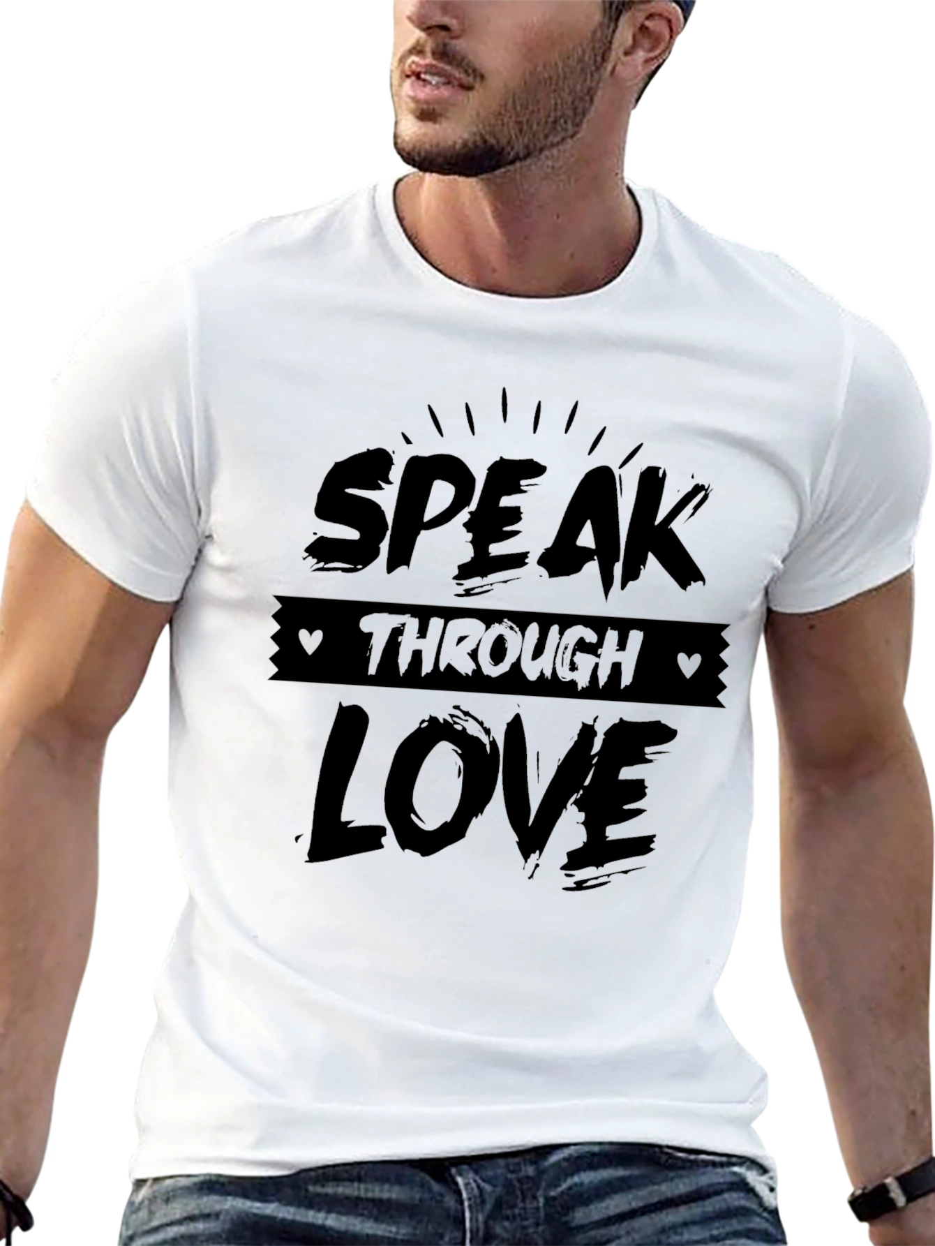 Speak Through Love Black Graphic Tee