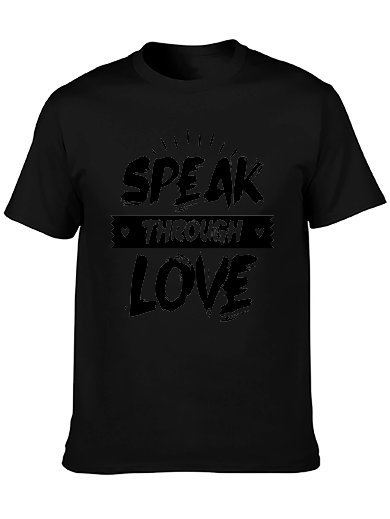 Speak Through Love Black Graphic Tee
