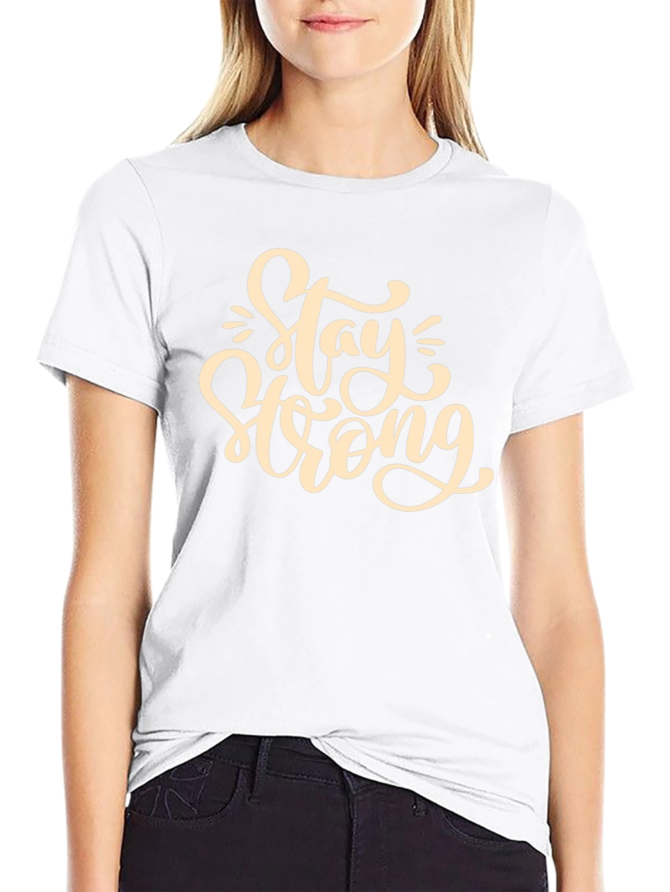 Stay Strong Graphic T-Shirt - Black