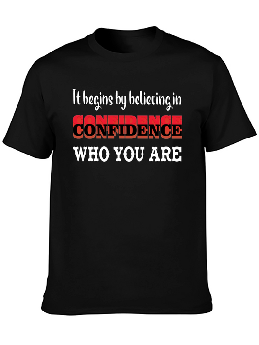 Believe in Confidence Black Graphic Tee