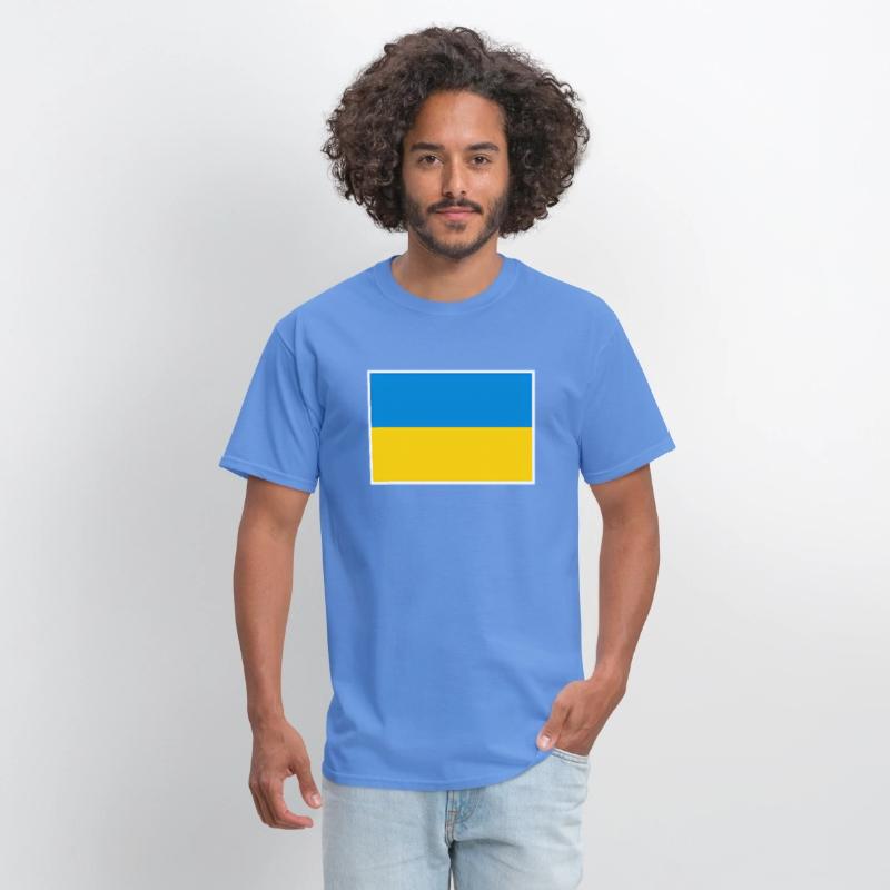 Ukraine Flag With Ukrainian National Colors
