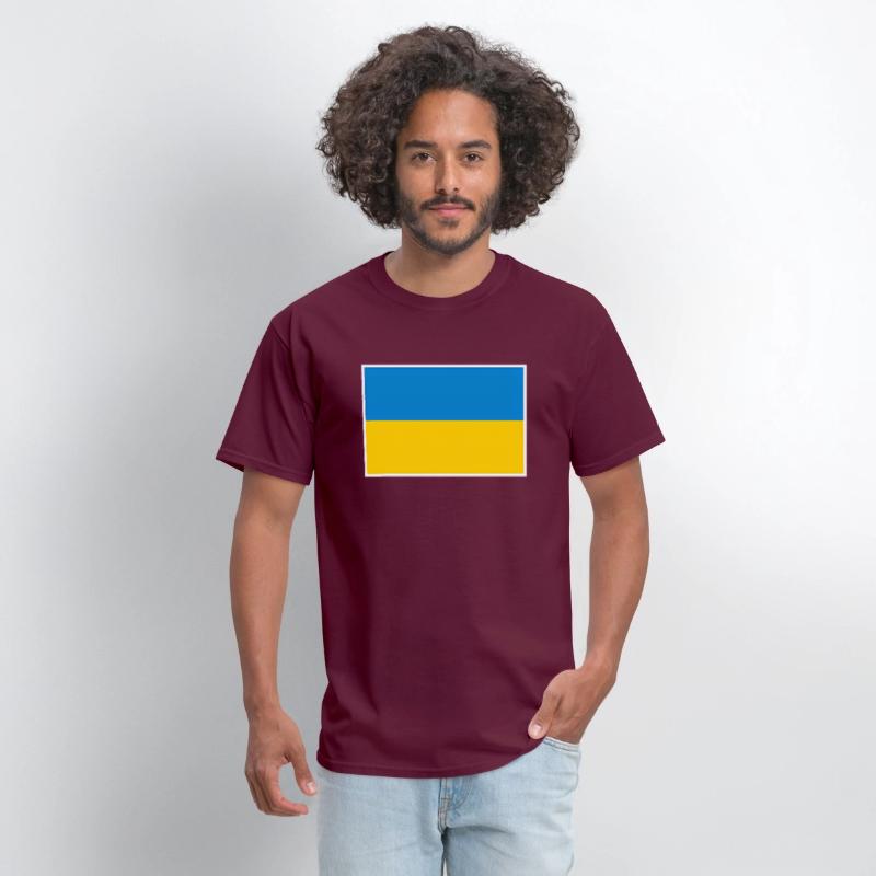 Ukraine Flag With Ukrainian National Colors