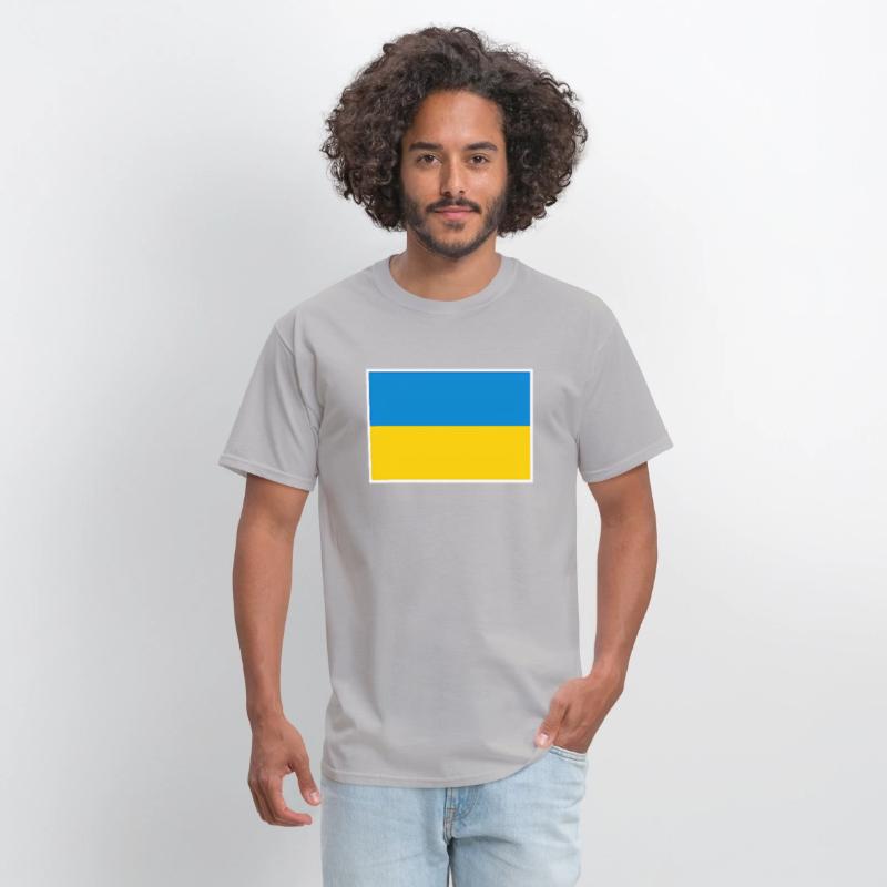 Ukraine Flag With Ukrainian National Colors
