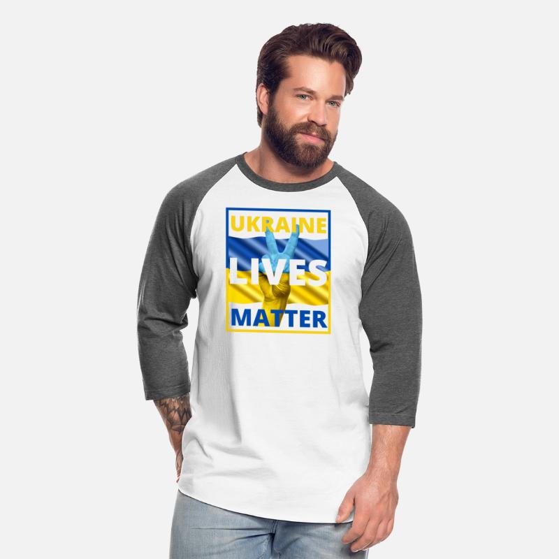UKRAINE LIVES MATTER Peace Sign Ukraine Flag